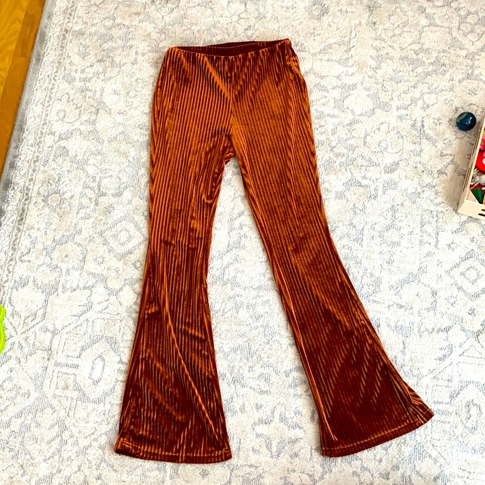 Rust flared bell bottoms